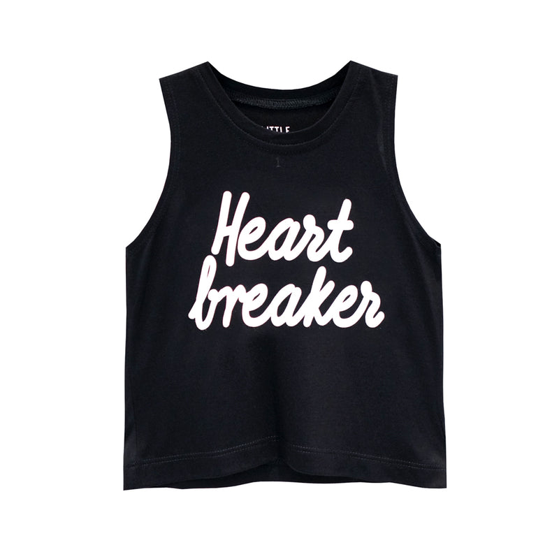 HEART BREAKER GIRLS CROP SINGLET
