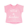 MILK AND BOOBIES GIRLS TEE PINK