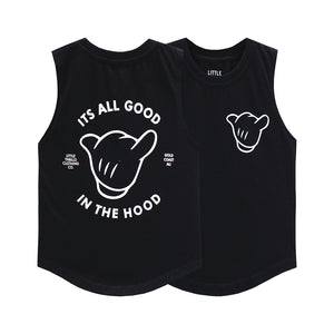 ITS ALL GOOD MUSCLE TEE SMALL PRINT