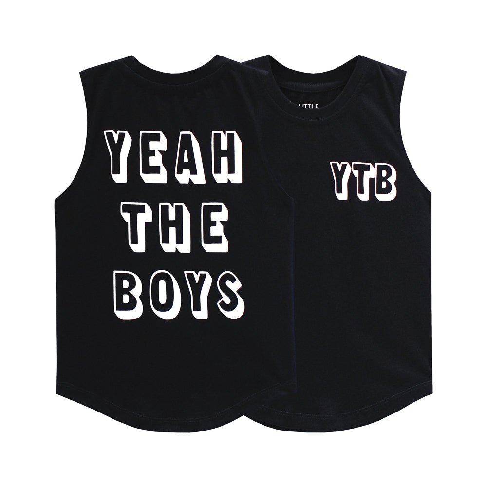YEAH THE BOYS MUSCLE TEE SMALL PRINT