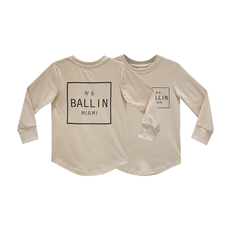 BALLIN BOYS LONG SLEEVE BEIGE