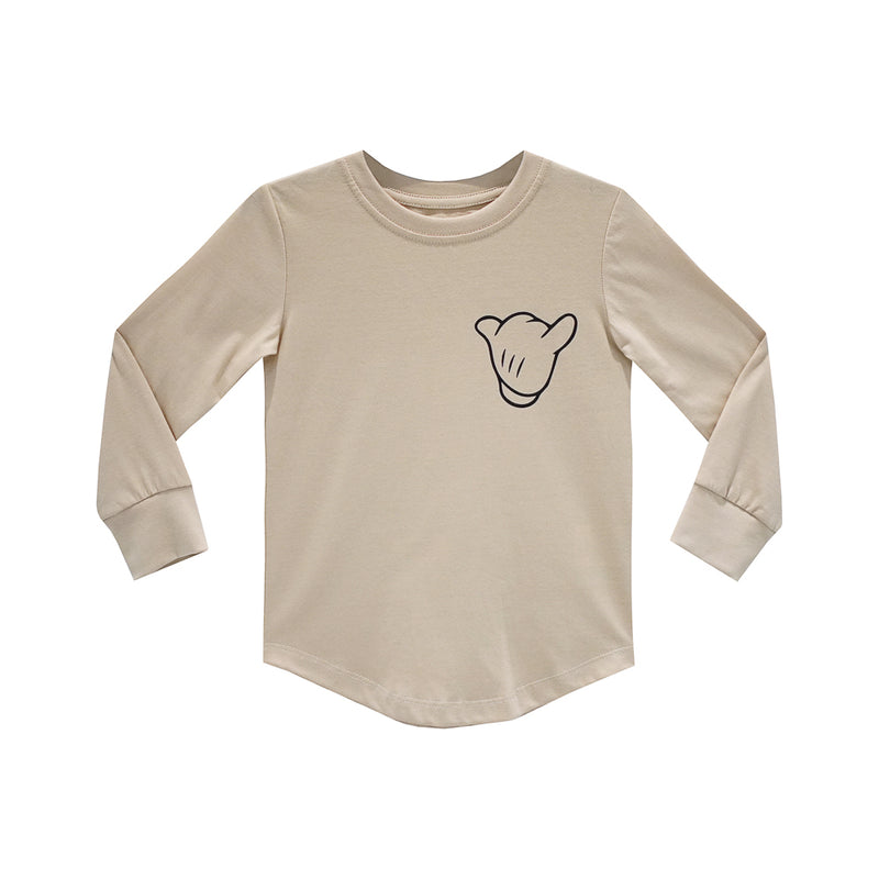 ITS ALL GOOD BOYS LONG SLEEVE BEIGE