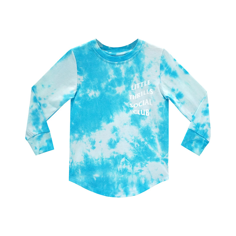SOCIAL CLUB BOYS LONG SLEEVE TIEDYE BLUE